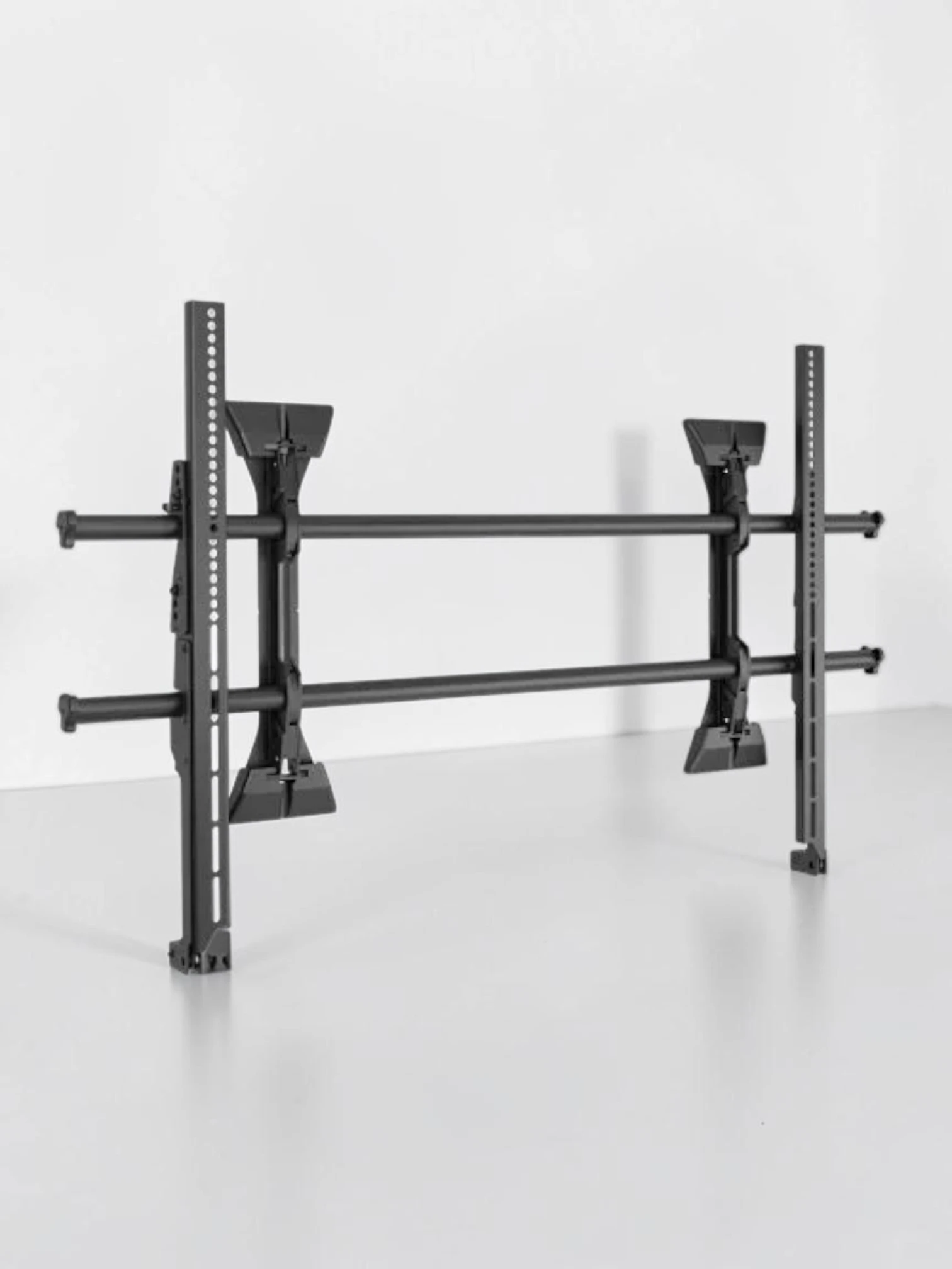 ergoscreenmount Fixed TV Wall Mount for 55-100 inch Displays, Micro-Adjustable Low Profile Steel Bracket