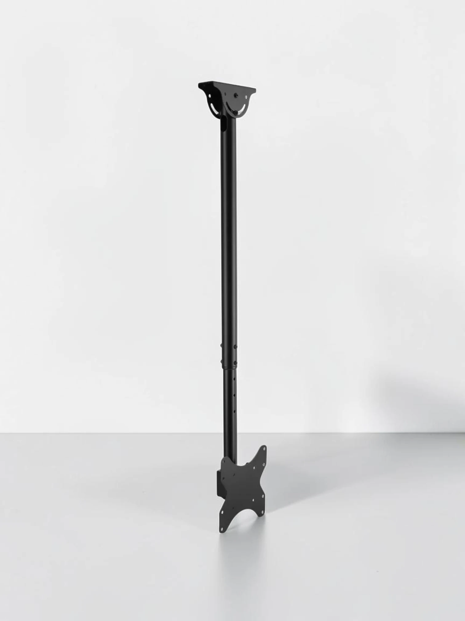 ergoscreenmount Telescopic Swivel & Tilt Ceiling Mount Bracket for 23-42 inch Flat LCD/LED TVs, VESA 200x200, Steel, Black